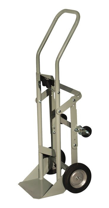 Single Gas Cylinder Hand Truck, 8in Semi-Pneumatic Wheels w Rear Casters - manufacturer product image 2
