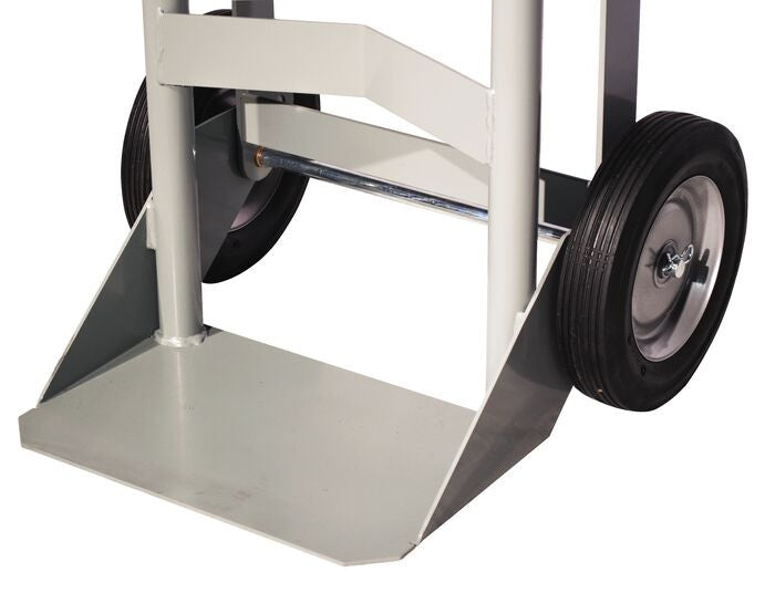 Single Gas Cylinder Hand Truck, 8in Semi-Pneumatic Wheels w Rear Casters - manufacturer product image 3