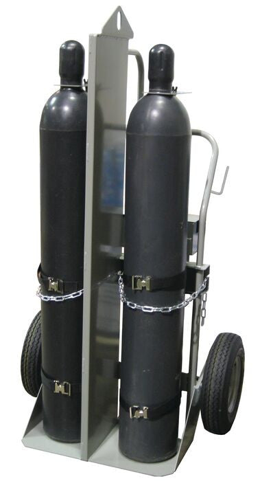 Double Cylinder Firewall Hand Truck, 16in Pneumatic Wheels, Hoist Ring, Toolbox - manufacturer product image 3