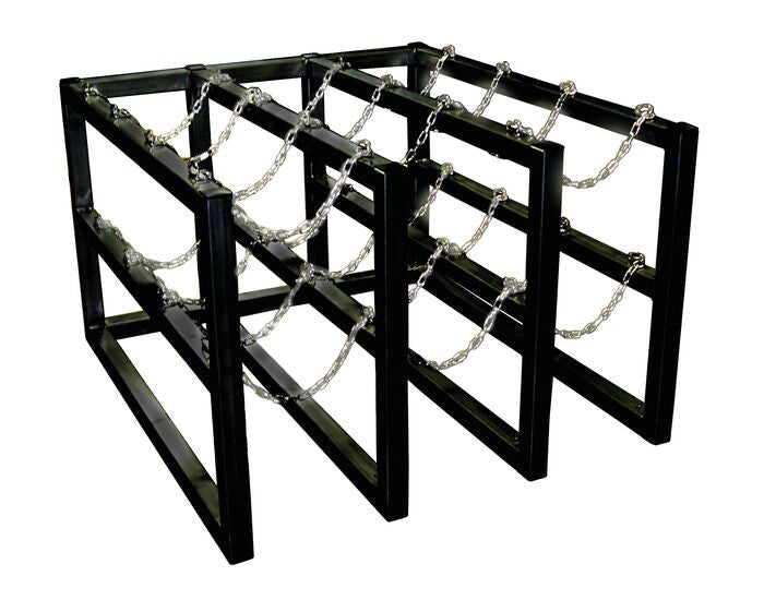 12-Tank Gas Cylinder Rack, 3w x 4d - manufacturer product image 2