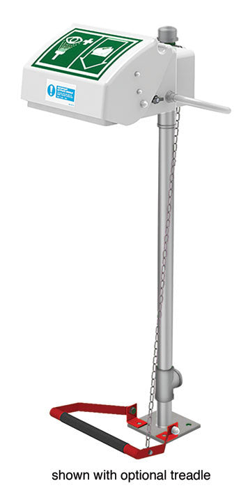 Pedestal Mount Eye Wash - Closed ABS Bowl, Stainless Pipe - manufacturer product image 1