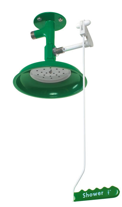 Ceiling Mount Drench Shower - Power-Coated Stainless Steel - manufacturer product image 1