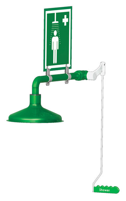Ring Main Mount Drench Shower - Power-Coated Stainless Steel - manufacturer product image 1