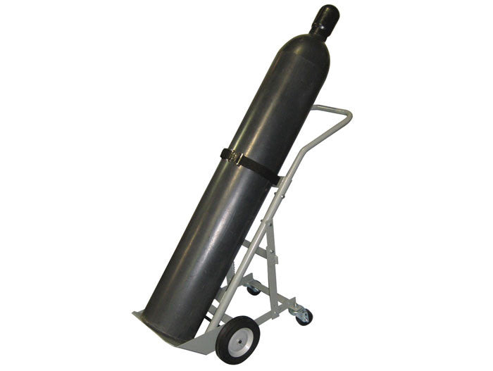 Single Gas Cylinder Hand Truck, 8in Semi-Pneumatic Wheels w Rear Casters - manufacturer product image 1