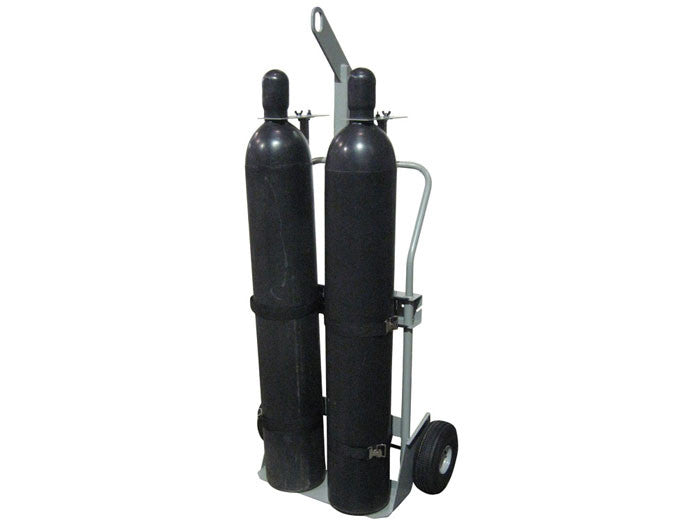 Double Cylinder Hand Truck, 10.5in Pneumatic Wheels, Hoist Ring - manufacturer product image 1
