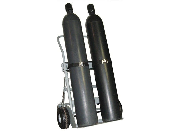 Double Cylinder Hand Truck, 10.5in Pneumatic Wheels, Rear Casters - manufacturer product image 1