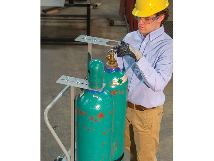 Double Cylinder Hand Truck, 10.5in Pneumatic Wheels, Rear Casters - manufacturer product image 4