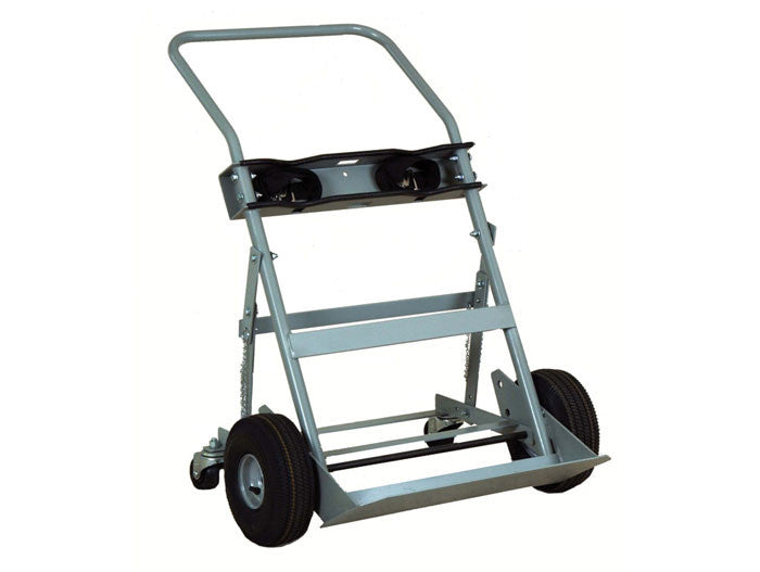 Double Cylinder Hand Truck, 10.5in Pneumatic Wheels, Rear Casters - manufacturer product image 2