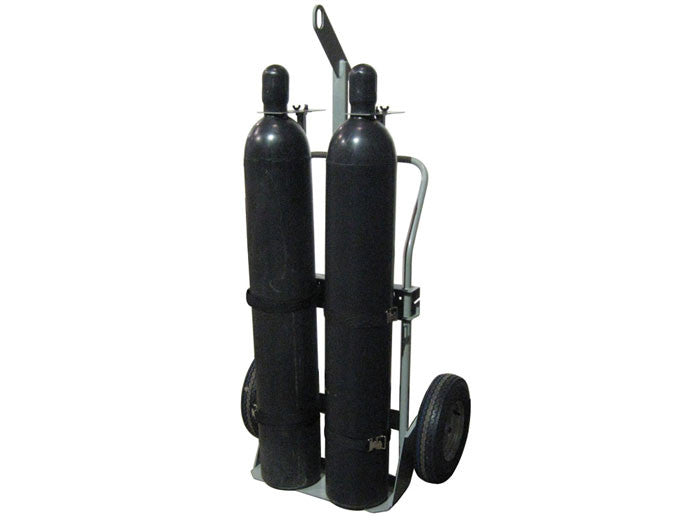 Double Cylinder Hand Truck, 16in Pneumatic Wheels, Hoist Ring - manufacturer product image 1