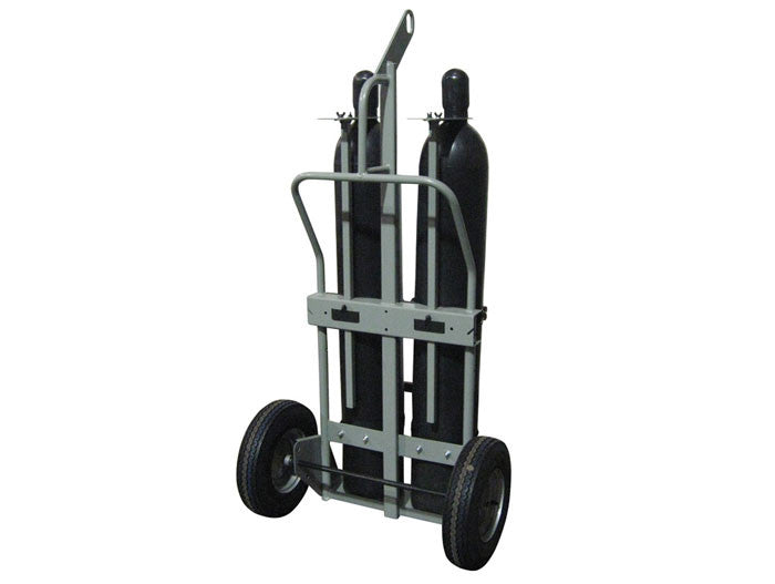 Double Cylinder Hand Truck, 16in Pneumatic Wheels, Hoist Ring - manufacturer product image 3