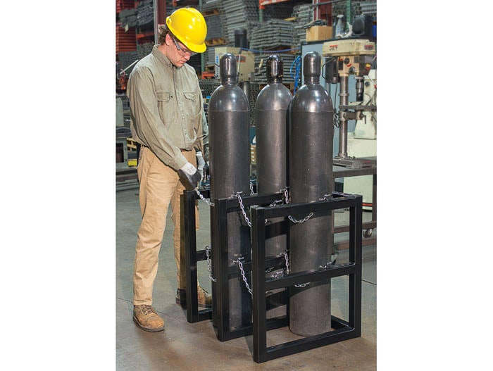 4-Tank Gas Cylinder Rack, 2w x 2d - manufacturer product image 4