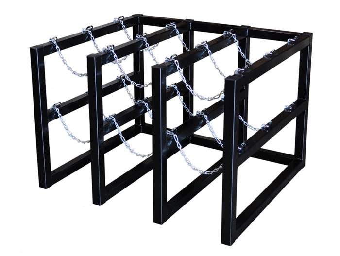 9-Tank Gas Cylinder Rack, 3w x 3d - manufacturer product image 1