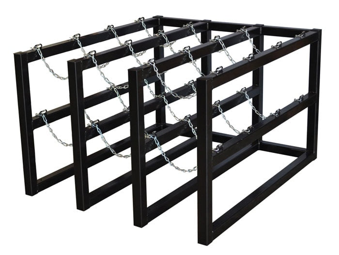 12-Tank Gas Cylinder Rack, 3w x 4d - manufacturer product image 1