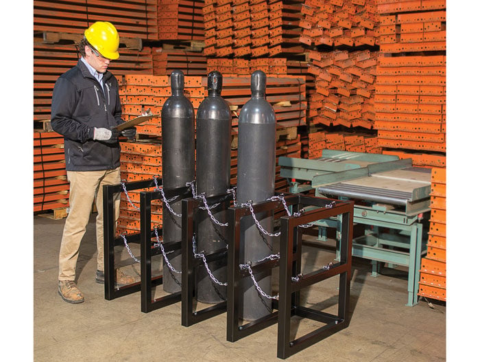 8-Tank Gas Cylinder Rack, 4w x 2d - manufacturer product image 1