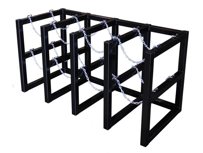 8-Tank Gas Cylinder Rack, 4w x 2d - manufacturer product image 3