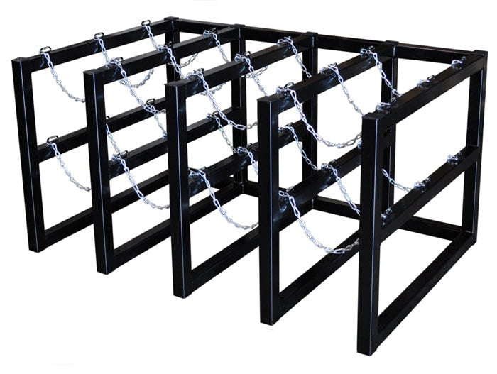 12-Tank Gas Cylinder Rack, 4w x 3d - manufacturer product image 1