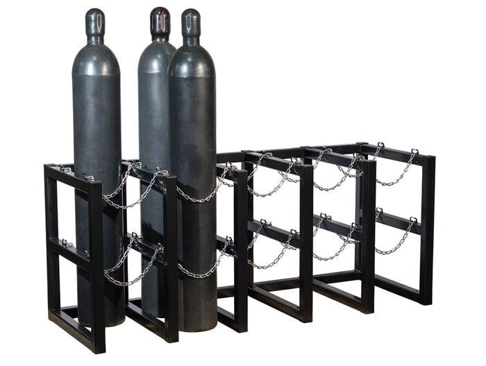 10-Tank Gas Cylinder Rack, 5w x 2d - manufacturer product image 1