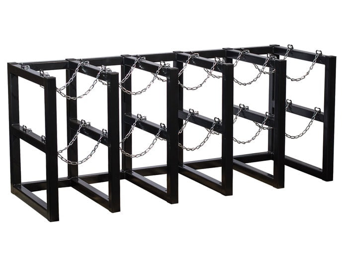 10-Tank Gas Cylinder Rack, 5w x 2d - manufacturer product image 2