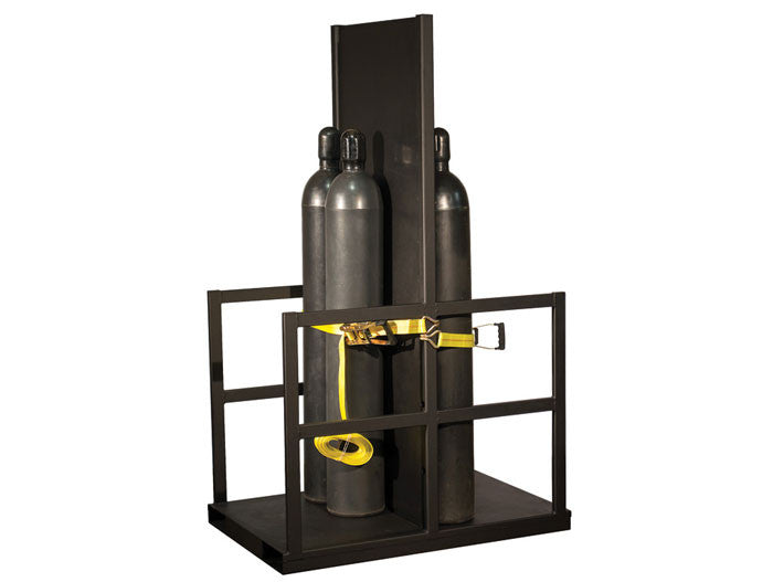 12-Gas Cylinder Forklift Pallet, End Load w/ Firewall - manufacturer product image 1