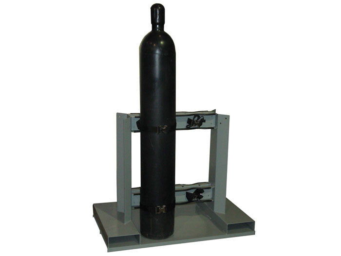 4-Gas Cylinder Forklift Pallet Low-Profile Back-to-Back Stand - manufacturer product image 1