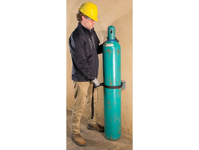 Wall Mount Single Gas Cylinder Bracket - manufacturer product image 3