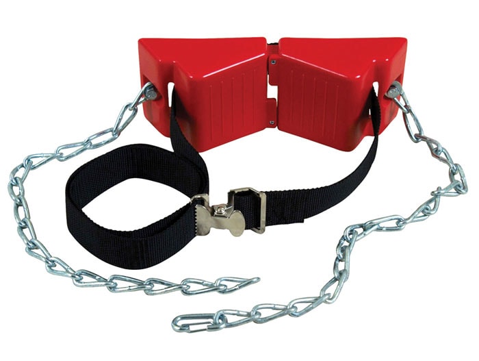Wall Mount HDPE Gas Cylinder Bracket w/ Steel Chain - manufacturer product image 1