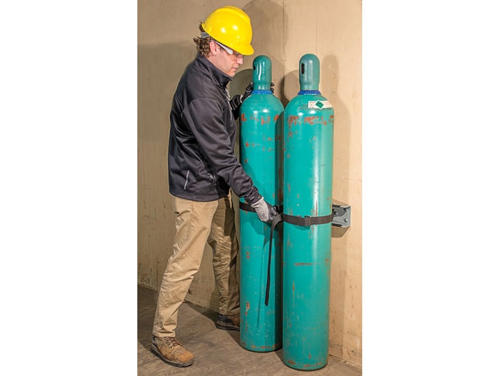 Wall Mount 2-Gas Cylinders Bracket - manufacturer product image 4