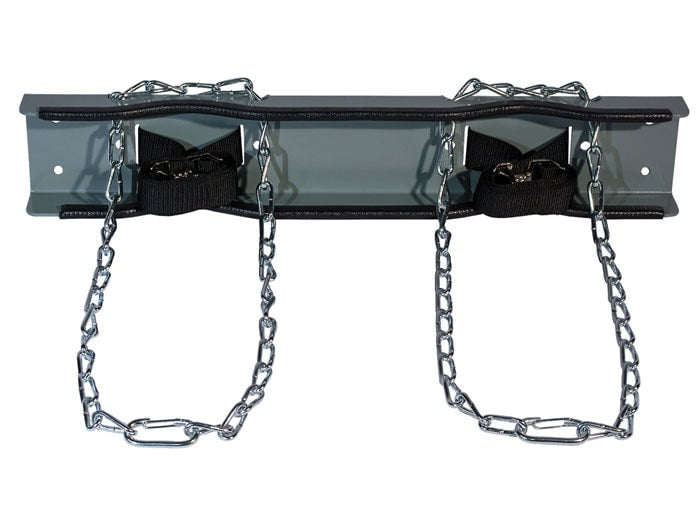 Wall Mount 2-Gas Cylinders Bracket w/ Steel Chains - manufacturer product image 1