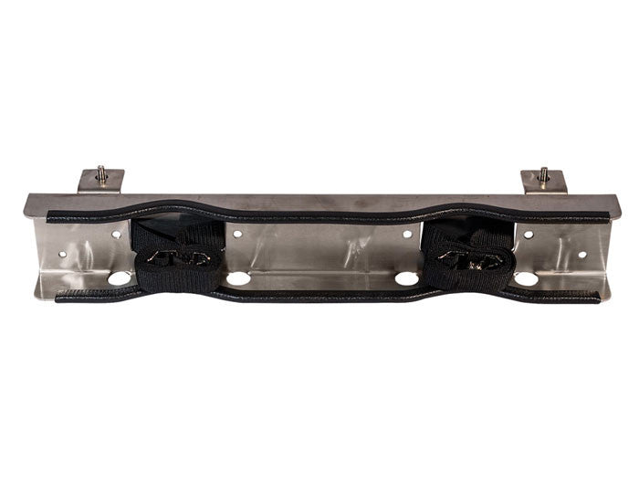 2-Gas Cylinders Stainless Steel Bench Mount Bracket - manufacturer product image 1