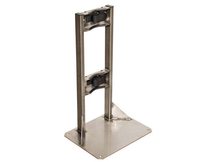 Floor Mount Single Gas Cylinder Stand, Stainless Steel - manufacturer product image 2