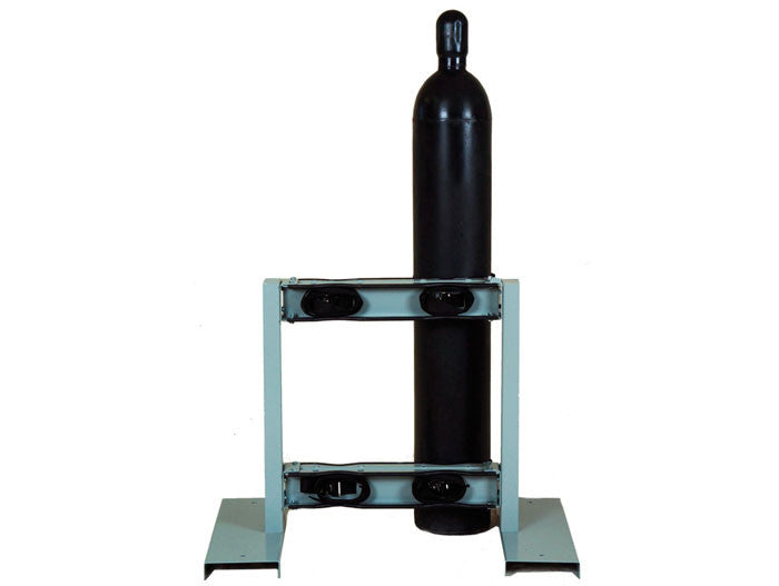 Floor Mount Back to Back 4-Gas Cylinder Stand - manufacturer product image 1