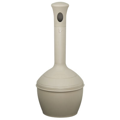 4-Gal. Cigarette Butt Receptacle, Beige Poly - Cigarette Receptacles