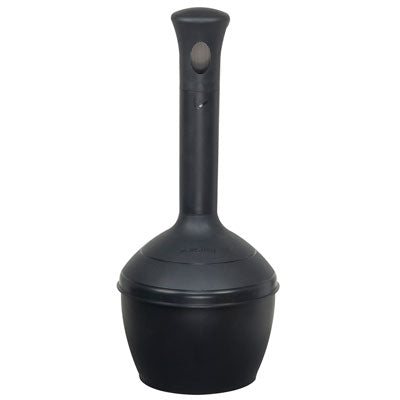 4-Gal. Cigarette Butt Receptacle, Black Poly - Cigarette Receptacles