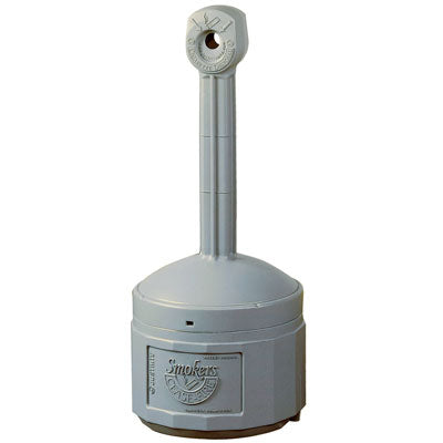 4-Gal. Cigarette Butt Receptacle, Gray Poly - Cigarette Receptacles