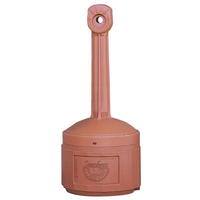 4-Gal. Cigarette Butt Receptacle, Terracotta Poly - Cigarette Receptacles