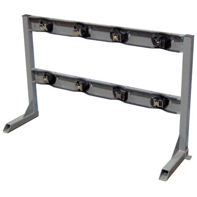 Floor Mount Inline 4-Gas Cylinder Stand, steel - Gas Cylinder Storage