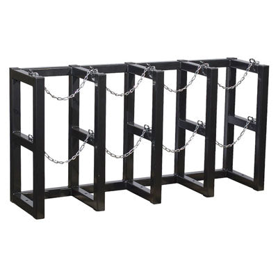 4-Tank Gas Cylinder Rack, 4w x 1d, steel - Gas Cylinder Storage