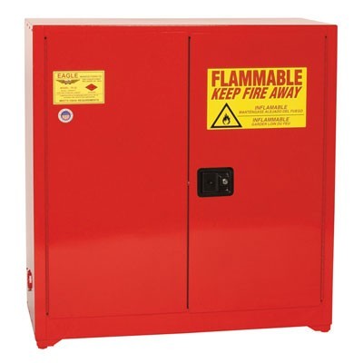 40-Gal Paint & Ink Manual Close Red Safety Cabinet - Safety Cabinets