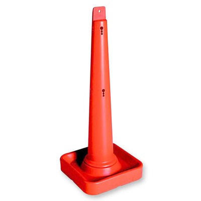 42" Orange Safety Cone with Mount Holes, polyethylene - Traffic Safety Supplies
