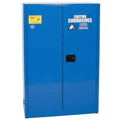 45-Gal Acid/Corrosive Blue Metal Safety Cabinet, Sliding Door - Safety Cabinets