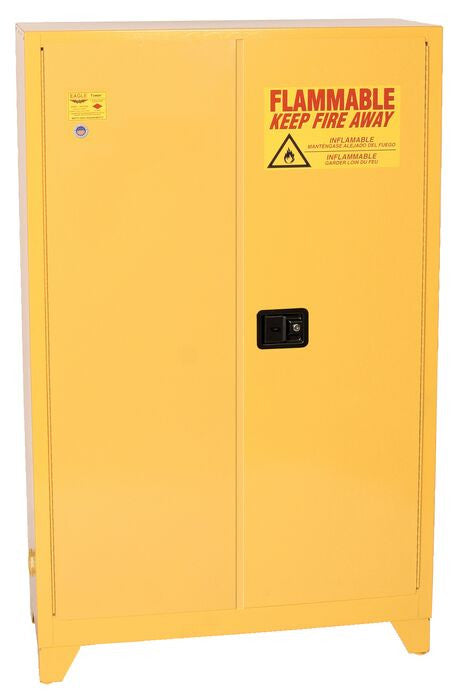 45-Gal. Self-Closing Yellow Fire Cabinet w/ Legs - manufacturer product image 1