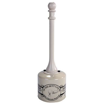 5-Gal. Metal/Poly Cigarette Receptacle, Beige - Cigarette Receptacles
