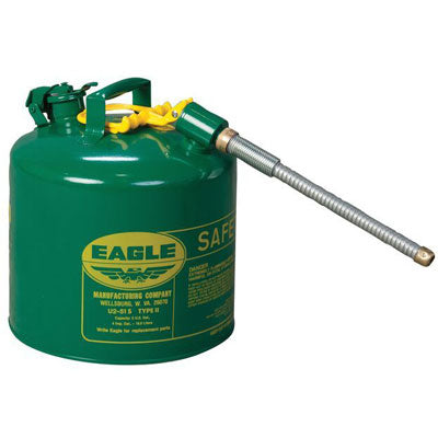 5 Gallon Type II Safety Can - 7/8" Spout, Green - Safety Cans
