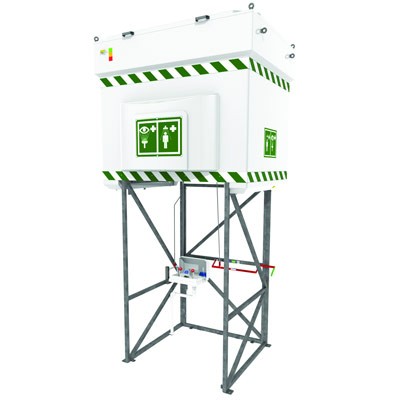 Tank Shower and Emergency Eyewash, 528 gallon, polyethylene - Emergency Showers & Eyewash