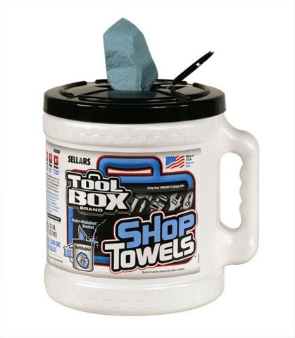 Blue Shop Towels 200 Ct Bucket, plastic - Industrial Wipes & Rags