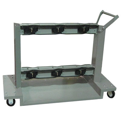 6-Tank Gas Cylinder Cart with Casters, steel - Gas Cylinder Storage
