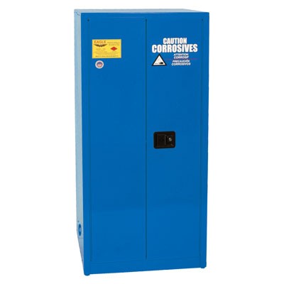 60-Gal Acid/Corrosive Blue Metal Safety Cabinet, Manual Close - Safety Cabinets