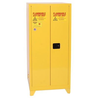 60-Gal. Manual Close Yellow Fire Cabinet w/ Legs - Safety Cabinets