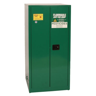 60-Gal Pesticide Green Safety Cabinet, Manual Close - Safety Cabinets