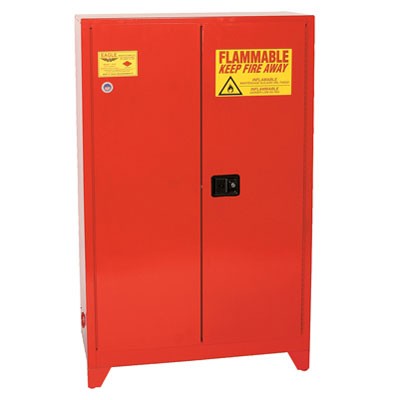 60-Gal Paint & Ink Manual Close Red Safety Cabinet w/ Legs - Safety Cabinets